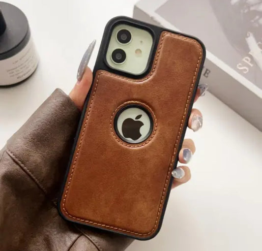 Leather finish iphone11 back cover case