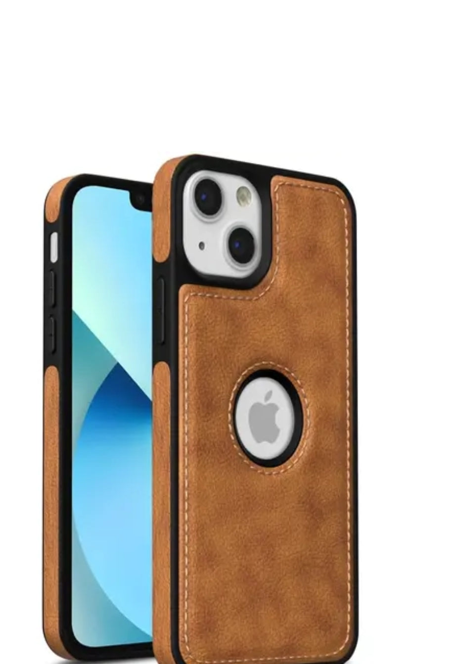 Super Soft-Touch Bumper Case for iphone 14 (Brown)